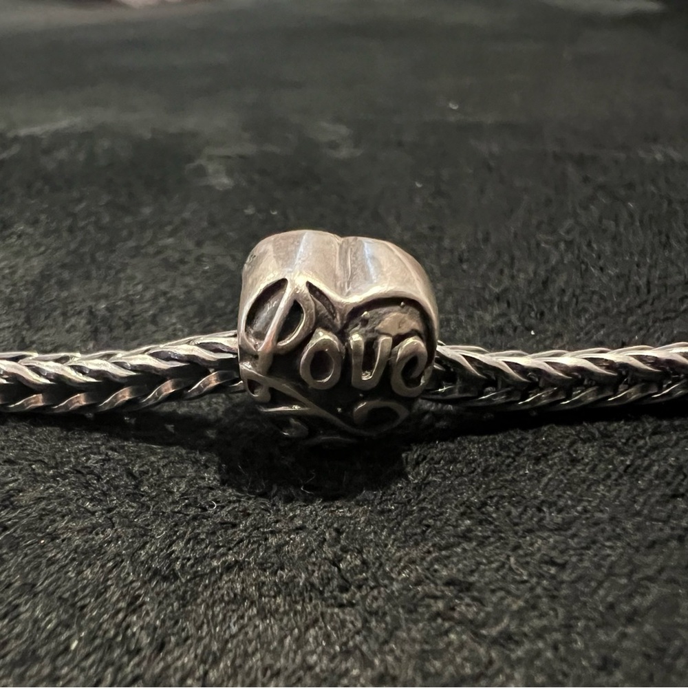 Silver Love Bead
